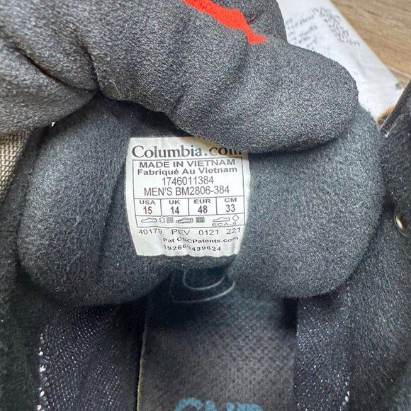 Columbia Fairbanks Omni-Heat Olive Textile Boot Men's Size 15 - Picture 5 of 7